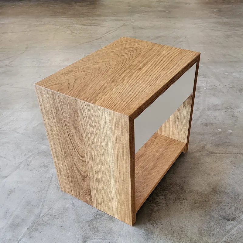 Beistelltisch FLEX XL mit Schubkasten und Holzboden Eiche (Ausstellungsstück)