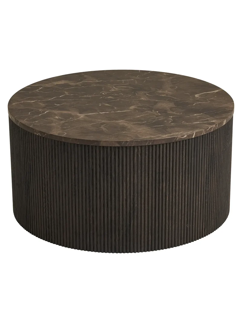 Rota Beistelltisch Marmor-Optik, dunkelbraun