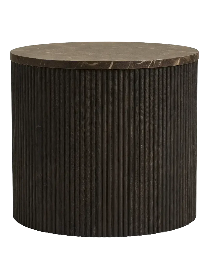 Rota Beistelltisch Marmor-Optik, dunkelbraun