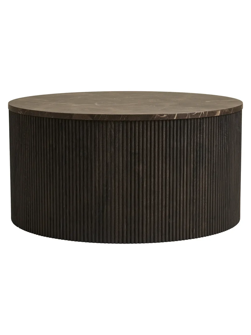 Rota Beistelltisch Marmor-Optik, dunkelbraun