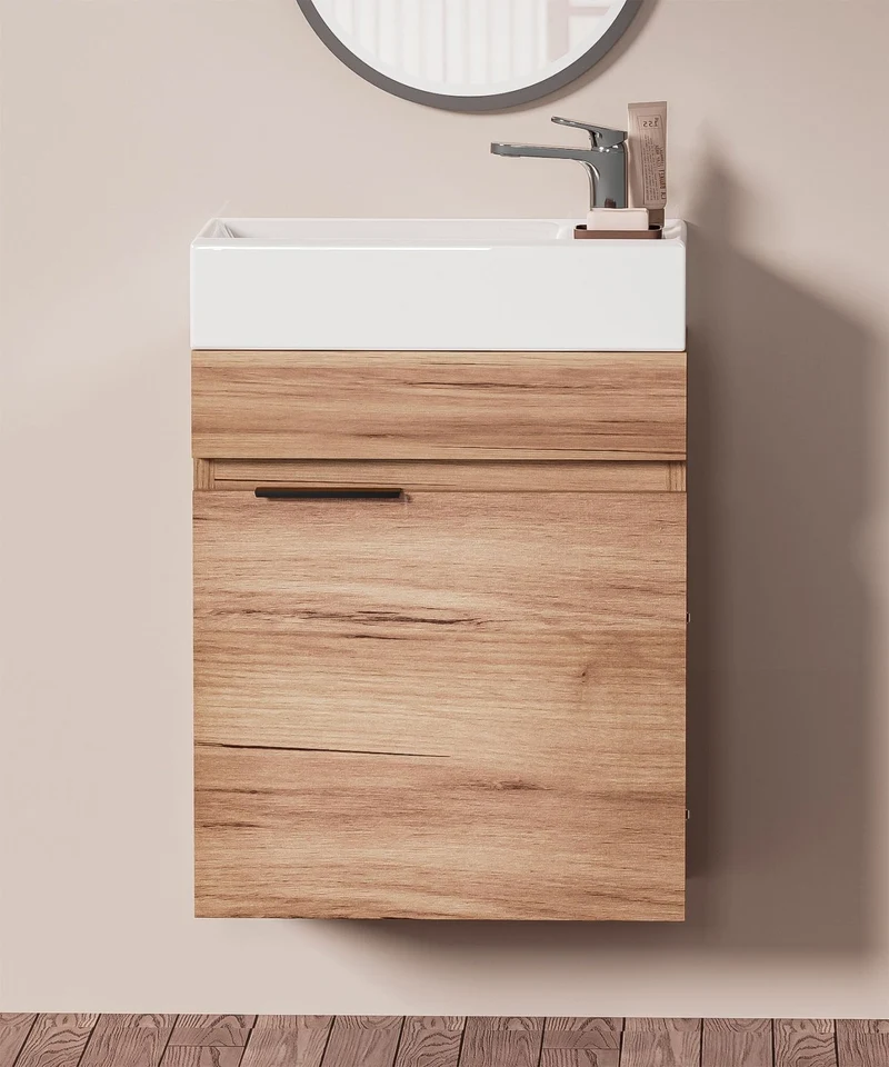Yorbay Waschbecken mit Unterschrank, wandhängend
