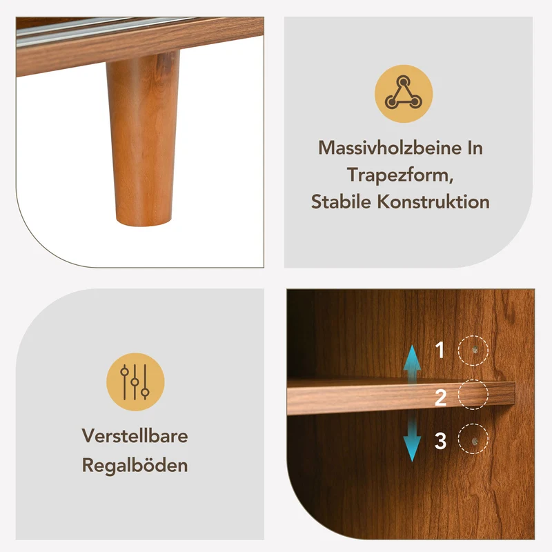 Rattan-Schuhschrank mit 2 Türen