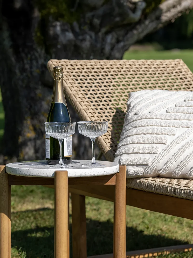 Derby Sonnenliege Teak/Polyrattan, natur