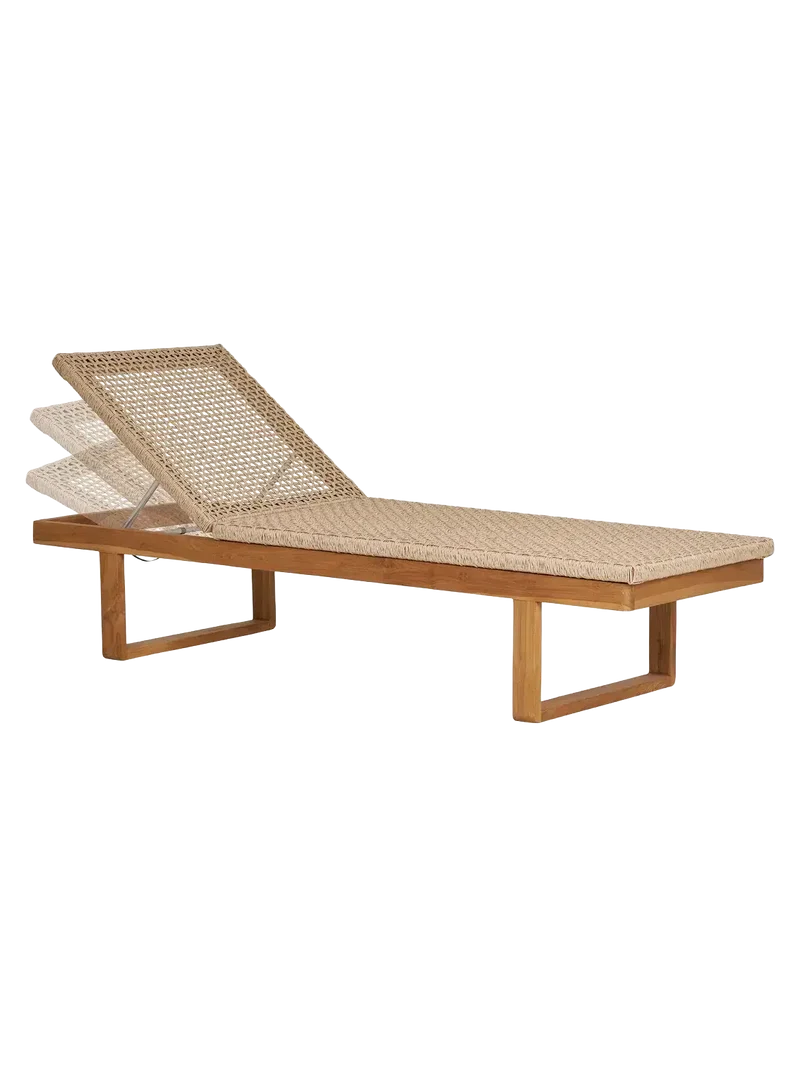 Derby Sonnenliege Teak/Polyrattan, natur