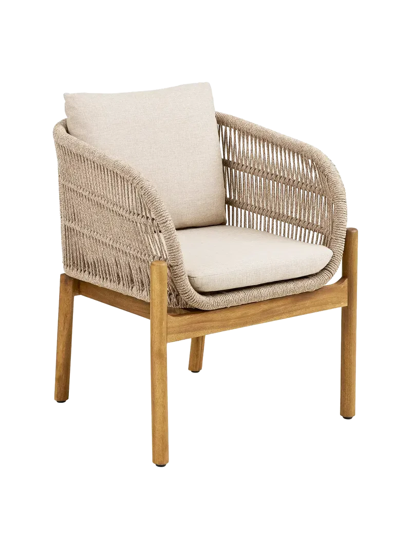 Terracina Esszimmerstuhl Akazienholz, natur/beige