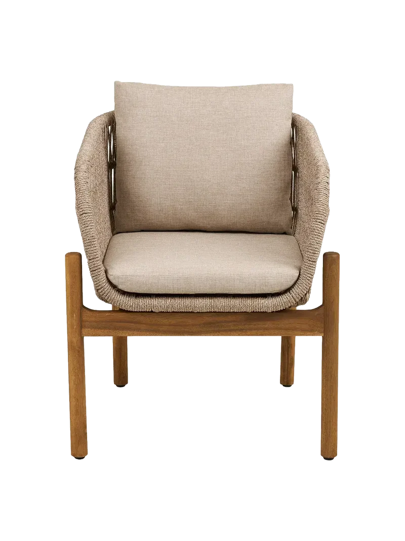 Terracina Esszimmerstuhl Akazienholz, natur/beige