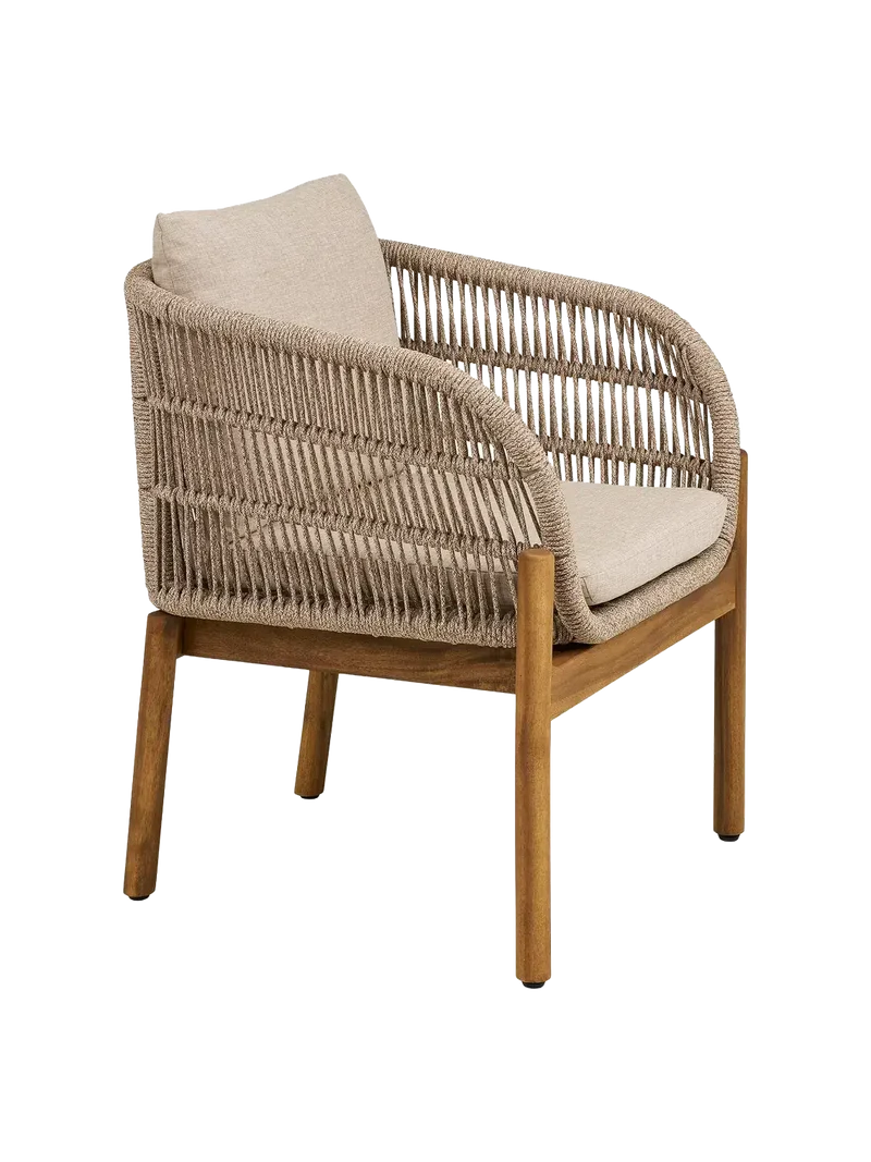 Terracina Esszimmerstuhl Akazienholz, natur/beige