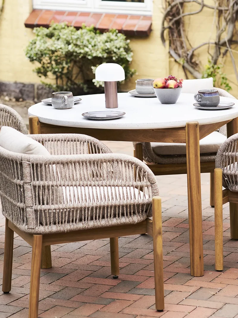 Terracina Esszimmerstuhl Akazienholz, natur/beige
