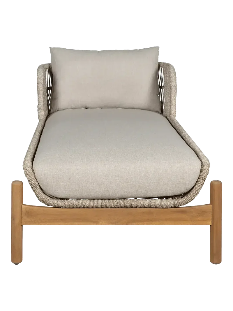 Terracina Sonnenliege Akazienholz, natur/beige