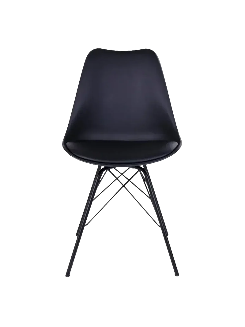 Oslo Esszimmerstuhl PU, schwarz, schwarze Beine