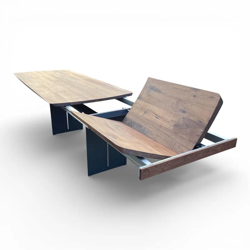 Lavida Freiform Synchro Auszugstisch – Nussbaum (240×100 + 80 cm)
