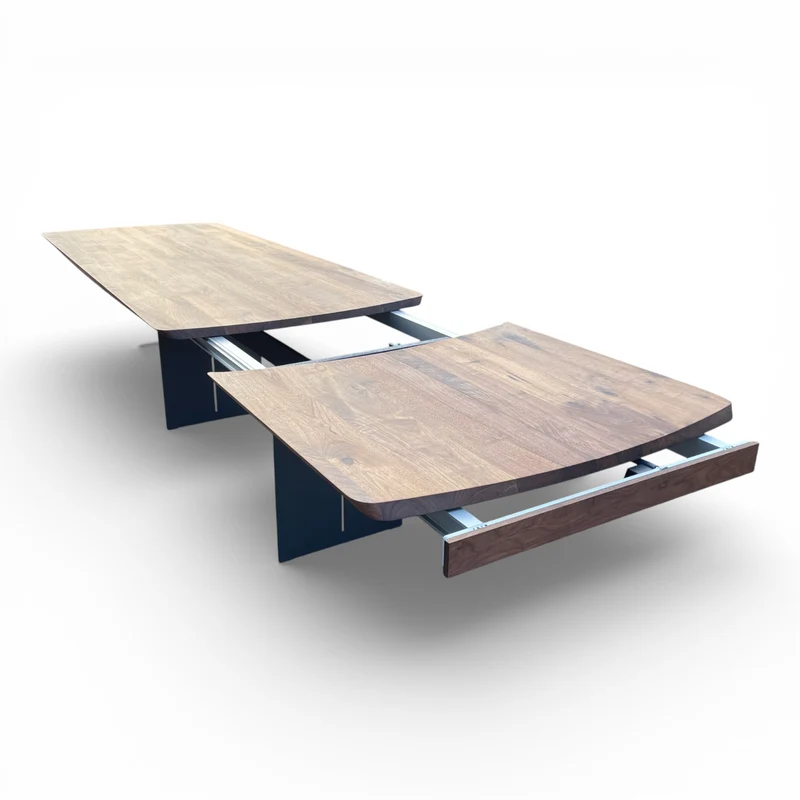 Lavida Freiform Synchro Auszugstisch – Nussbaum (240×100 + 80 cm)