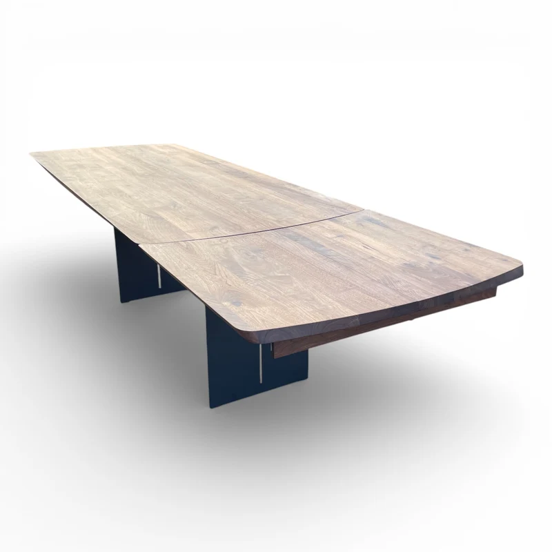 Lavida Freiform Synchro Auszugstisch – Nussbaum (240×100 + 80 cm)