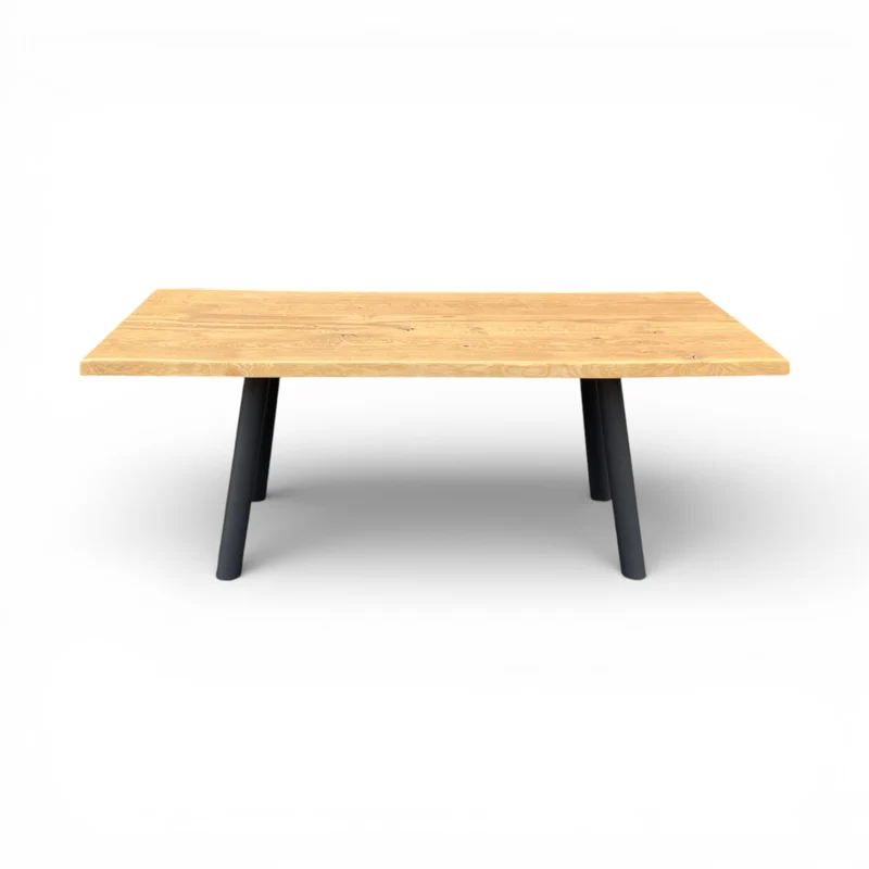 Lavida Wenko Tisch – Wildeiche, Rundrohrgestell (200×100 cm)