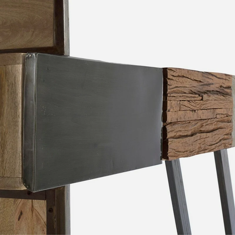 Konsole Manchester | Recyclingholz, Mango und Stahl, 3 Schubladen, 160 cm