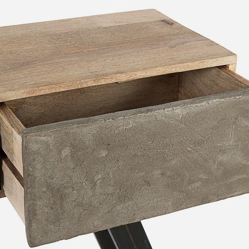 Konsole Manchester | Recyclingholz, Mango und Stahl, 3 Schubladen, 160 cm