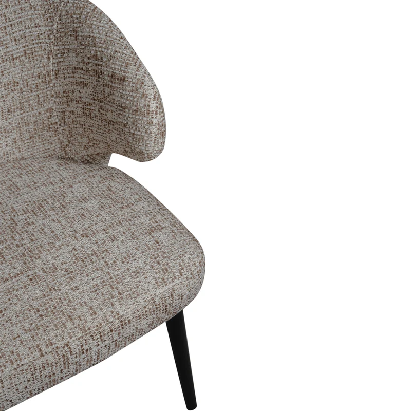 Esszimmerstuhl Fiori Brown | Mois 05 mit schwarzen Beinen