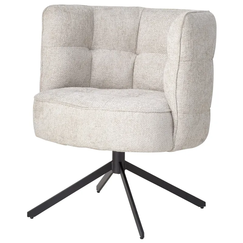 Esszimmerstuhl Odin Cream | Legacy 15 mit schwarzem Bein