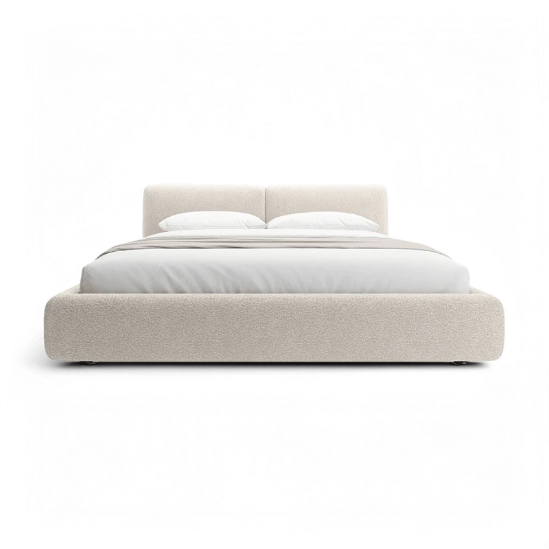 Gabriele Bed White Boucle