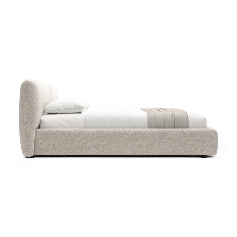 Gabriele Bed White Boucle