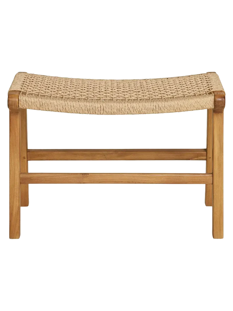 Derby Fußhocker Teak/Polyrattan, natur