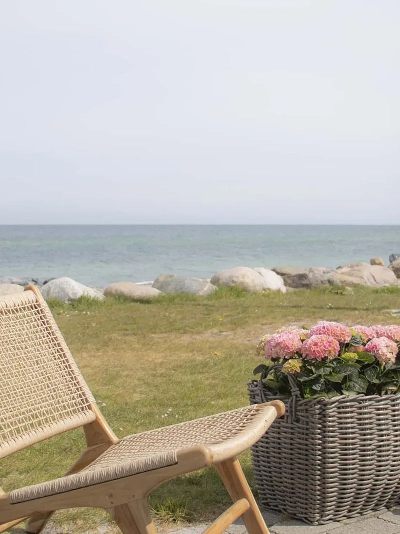 Derby Stuhl Teak/Polyrattan, natur