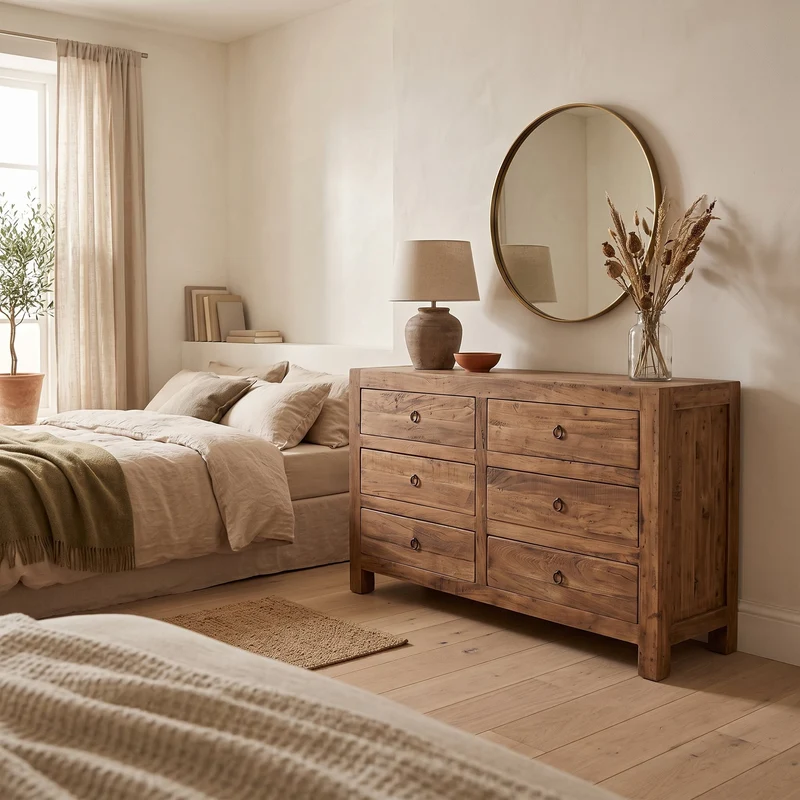 Kommode Grainwood mit 6 Schubladen 140 cm