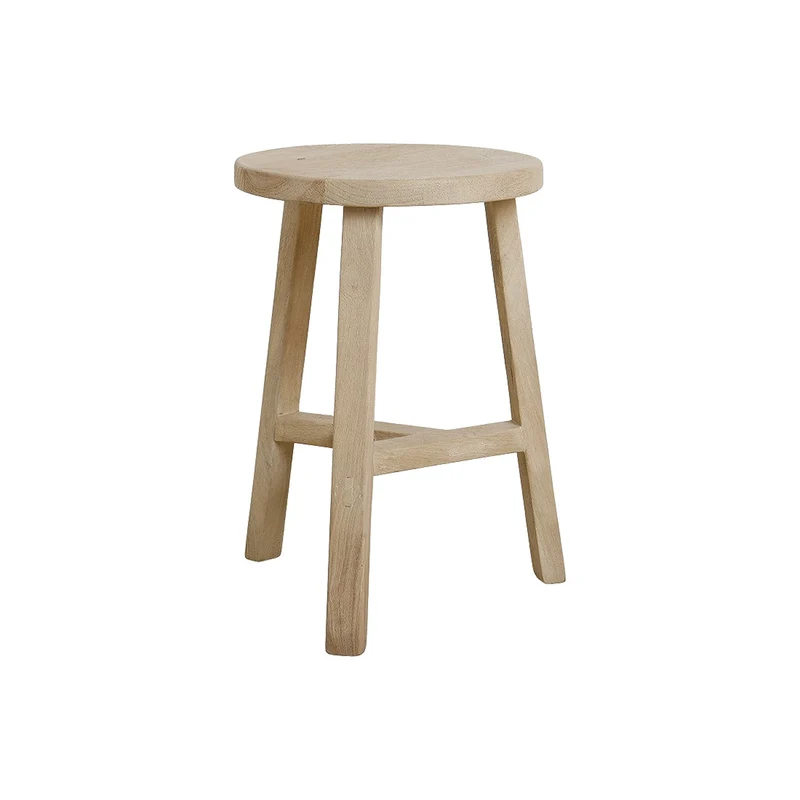 Hocker Driftwood rund aus hellem Mangoholz