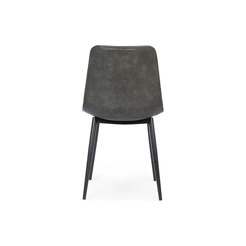 Stuhl Kyra Anthrazit Vintage | Dunkelgrau, Kunstleder, Industrial