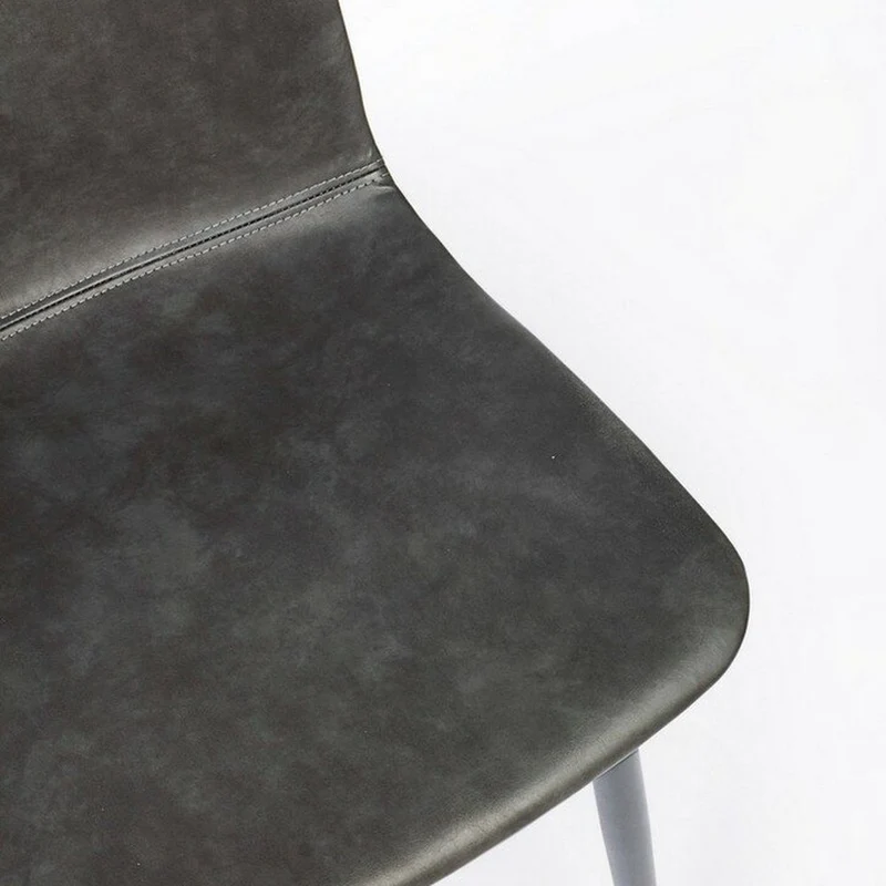 Stuhl Kyra Anthrazit Vintage | Dunkelgrau, Kunstleder, Industrial