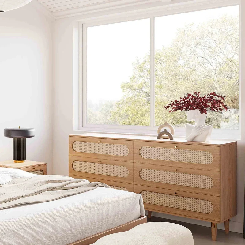 Frost Cane 6 Drawer Dresser