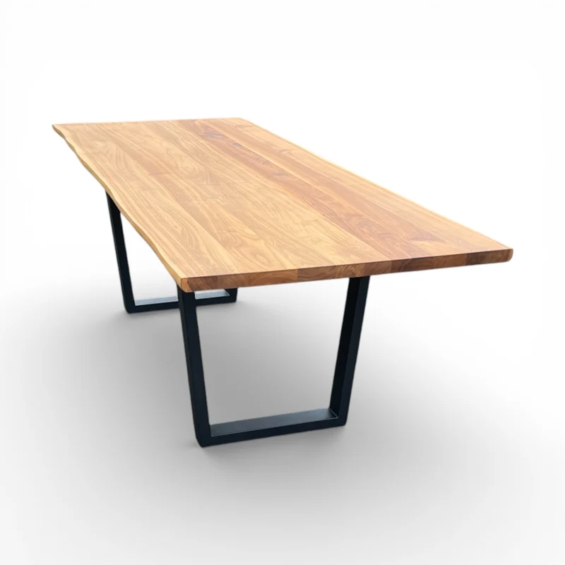 Lavida Wenko Tisch – Nussbaum massiv, Kufe schwarz (235×90 cm)