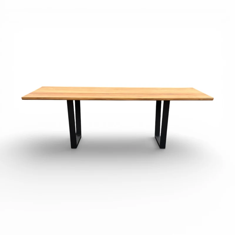Lavida Wenko Tisch – Nussbaum massiv, Kufe schwarz (235×90 cm)