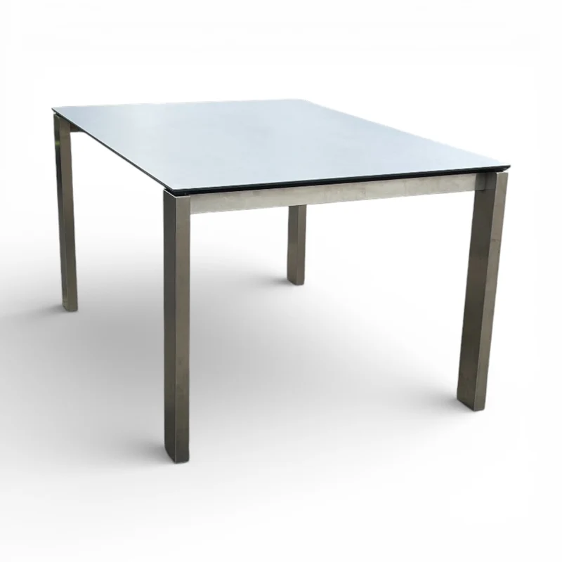 Lavida Helios Auszugstisch – Keramik Zement (140×100 + 60 cm)