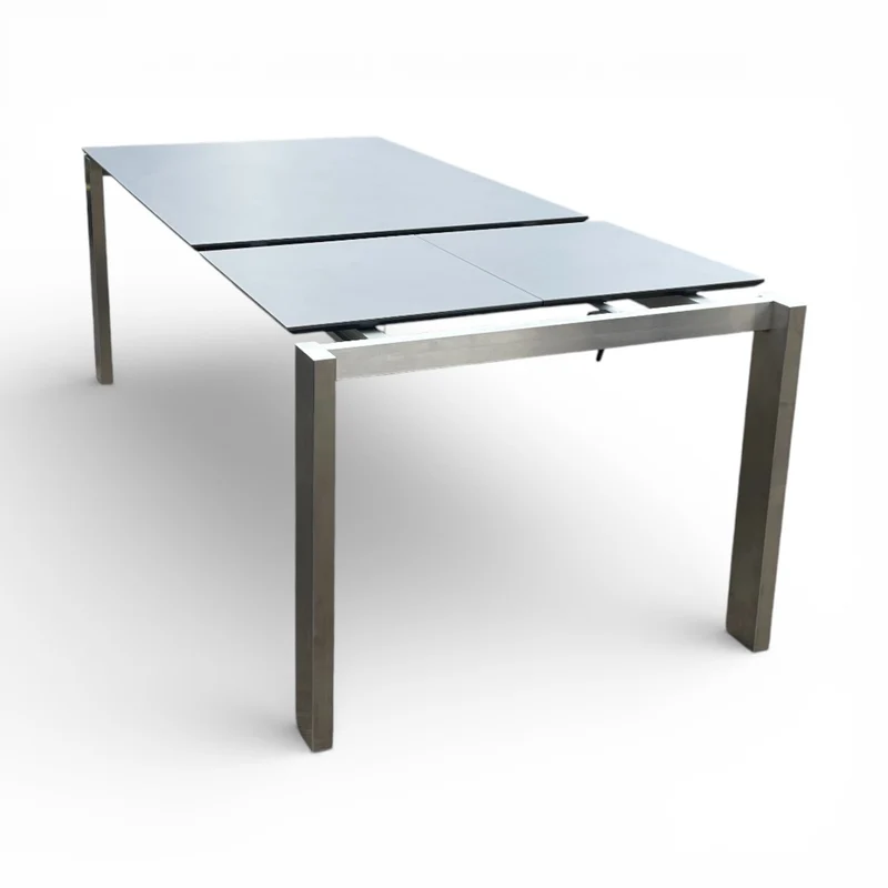 Lavida Helios Auszugstisch – Keramik Zement (140×100 + 60 cm)