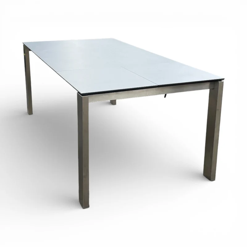 Lavida Helios Auszugstisch – Keramik Zement (140×100 + 60 cm)