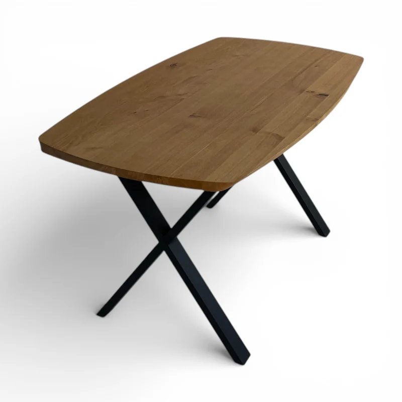 Lavida Freiform Tisch – Wildeiche, Kreuzfuß (140×80 cm)
