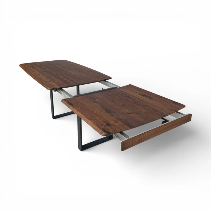 Lavida Helmond Auszugstisch – Nussbaum Freiform (180×100 + 80 cm)