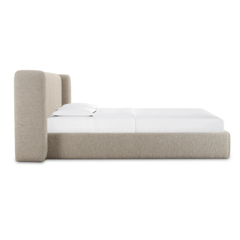 Vienna Tan Boucle Queen Bed