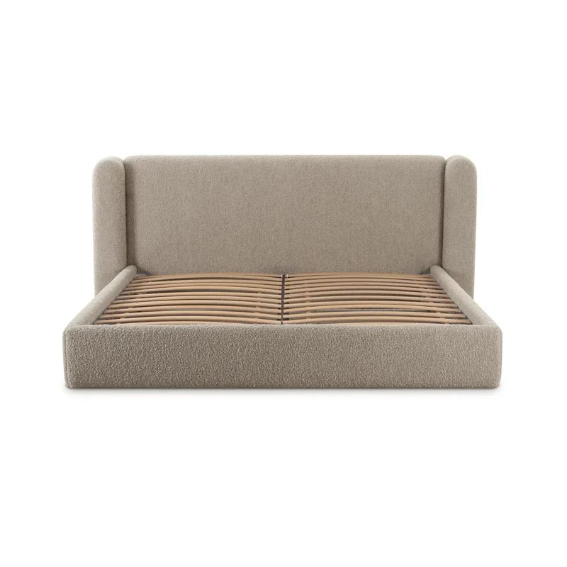 Vienna Tan Boucle Queen Bed