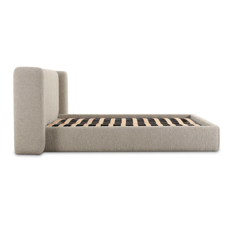 Vienna Tan Boucle Queen Bed