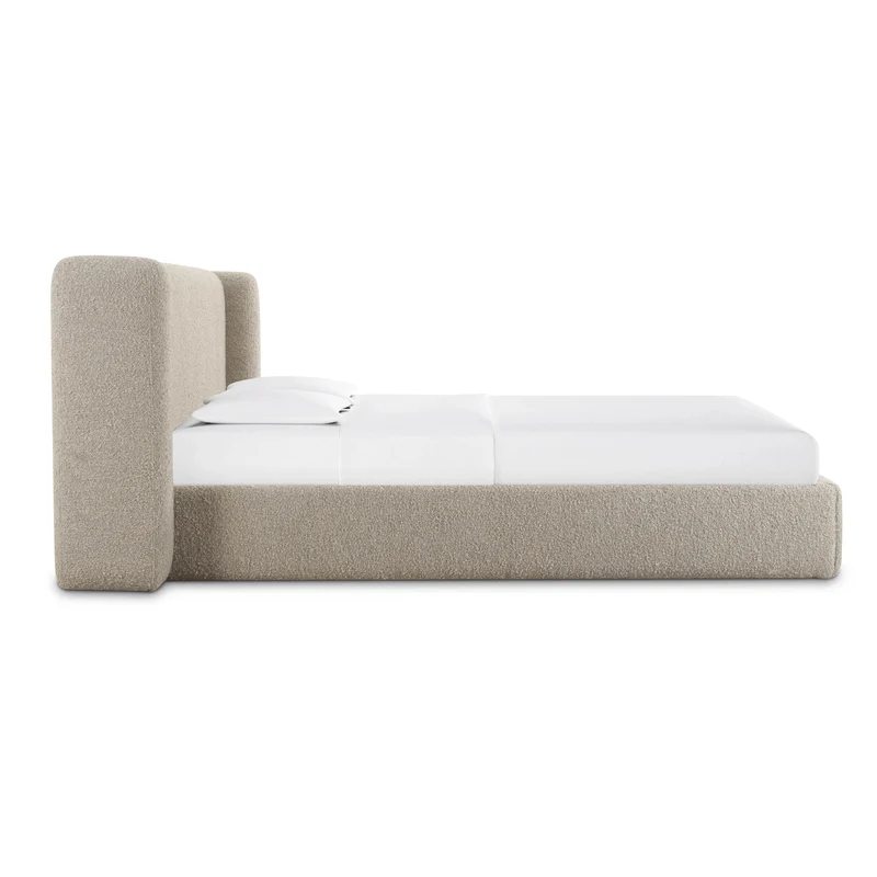 Vienna Tan Boucle King Bed