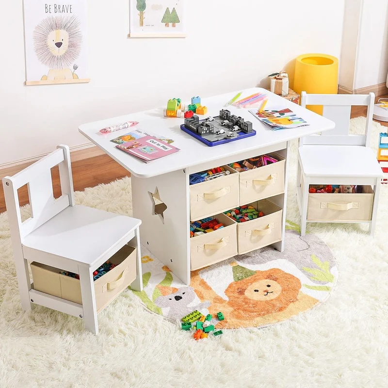 Yorbay Kindersitzgruppe mit Kindertisch und Stühlen