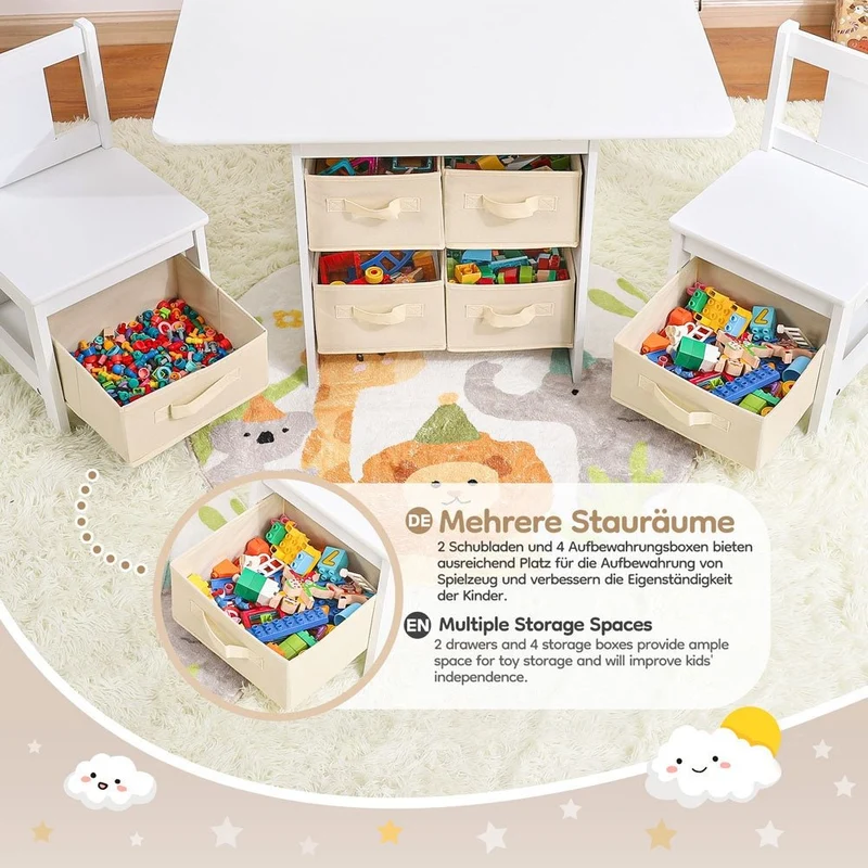 Yorbay Kindersitzgruppe mit Kindertisch und Stühlen