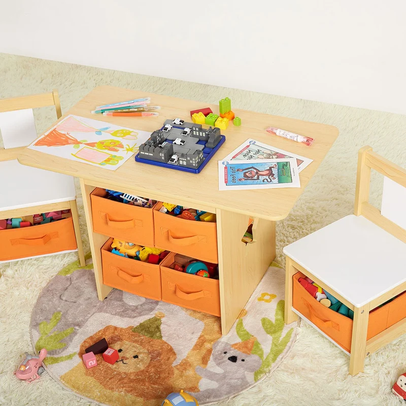 Yorbay Kindersitzgruppe mit Kindertisch und Stühlen