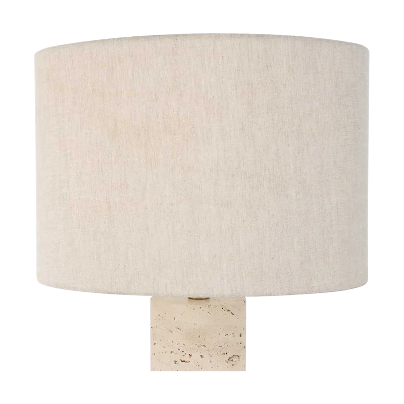 Bravertine Table Lamp Gold & Travertine