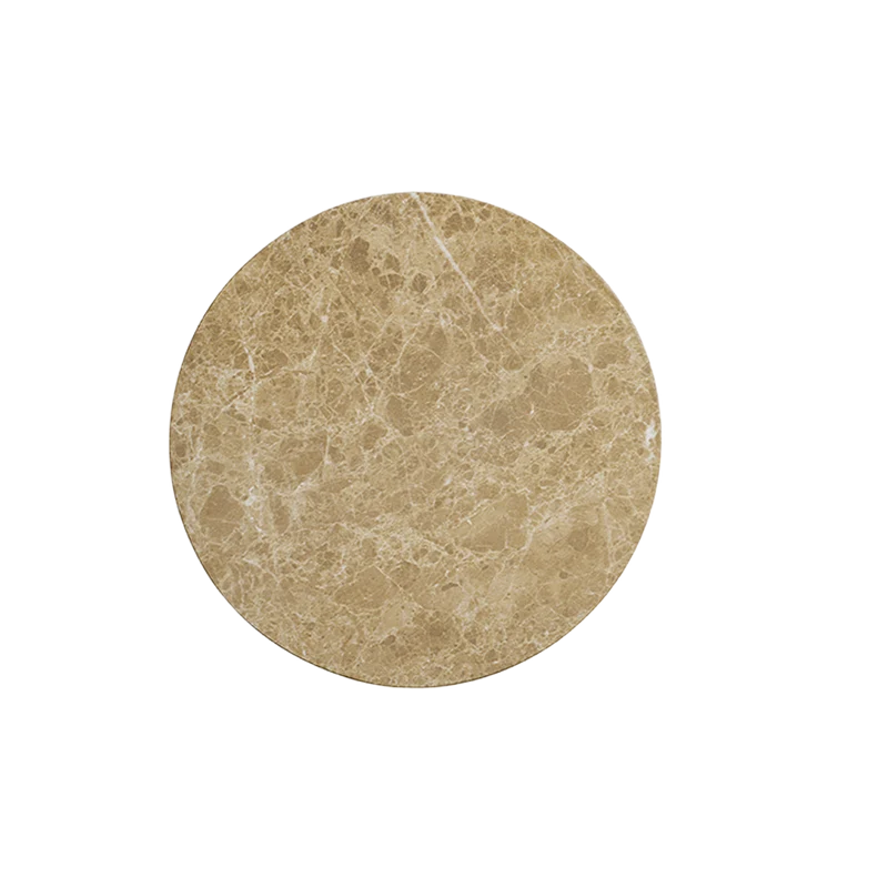 Monaco Round Side Table Gold Marble