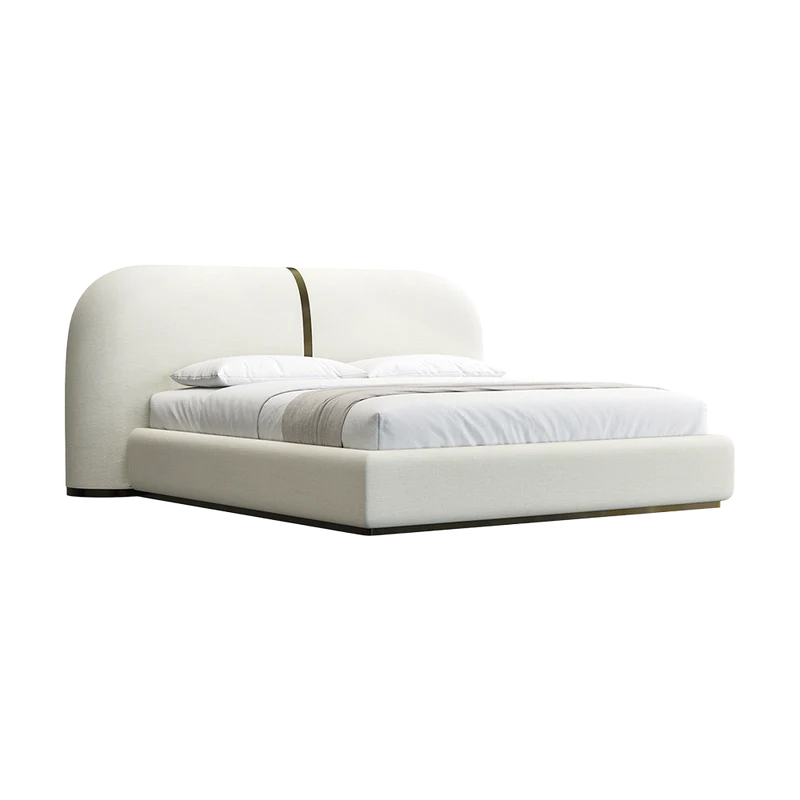 Sable Bed Off White Linen