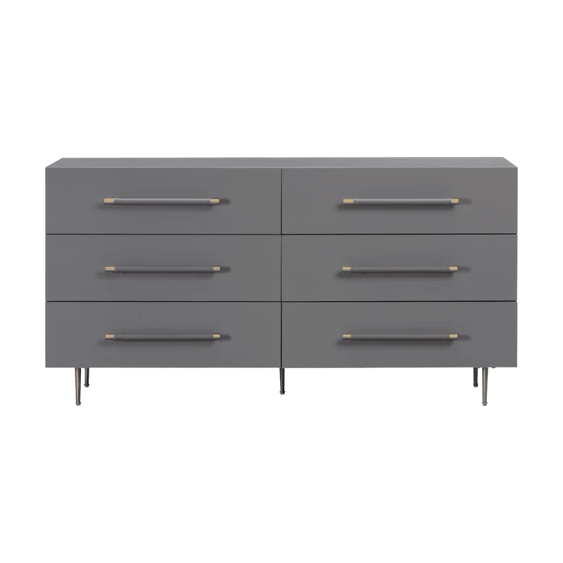 Glade Grey 6 Drawer Dresser