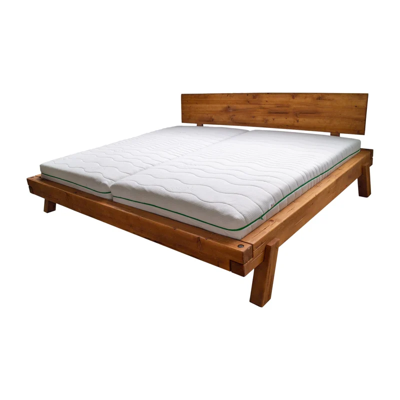 Bett Family Eichenoptik Massivholz - 240cm Breite